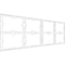 Ekena Millwork Set of Four Panels for 94 1/2"W x 32 1/4"H Fleming Fretwork Wainscot Wall Paneling WPKP16X01X47FMG - alternate 1